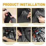 Z8 Gear Shift Storage Box for 2018-2024 Jeep Wrangler JL JLU Gladiator JT & 4XE,Center Console Hanging Box,Gear Tray Coin Storage Box Premium Stainless Steel (Only Fits Auto Transmission)