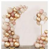 Balloon Arch Stand Set of 2 - Metal Backdrop for Wedding, Birthday, Anniversary, Bridal and Baby Shower - Flower and Floral Arch for Ceremony