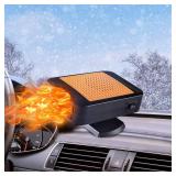 12V 150W Portable Car Heater Fast Demisting Defroster, Automobile Car Heater Can Heat Rapidly inwith Heating Cooling Air Purify, 360Degree Rotary Defroster Portable Car Heater (FF-5)