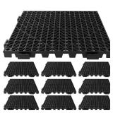 Tioncy 10 Pcs Bar Countertop Supplies Interlocking Mats 12 x 12 Inch Rubber Black Shelf Liners Bar Drying Coffee Non Slip Spills Mats for Bartending Home Cocktail Bars Restaurants