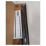 SIMEWIN Bronze Curtain Rods for Windows 28 to 48 Inches Adjustable Decorative 1 Inch Diameter Single Window Curtain Rod Set with Classic Finials, Bronze with Gold Finishing