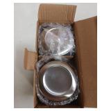 Ebaco Salt and Pepper Grinder Set - Refillable Grinder Adjustable Coarseness of Pepper Salt Spice Stainless Steel Mills Glass 6oz 2 Pack