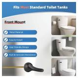 iFealClear Universal Metal Toilet Handle Replacement Kit, Front Mount Toilet Tank Flush Lever with Stainless Steel Chain, Fits Most Toilets, Oil Rubbed Bronze