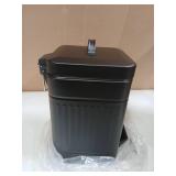 CEROELDA Small Trash Can with Lid-5L/1.3 Gal,Stainless Steel Outdoor Dog Poop Garbage Can-Farmhouse Retro Metal Waste Bin w/Step Pedal for Bathroom Bedroom Office-Soft Close-Black