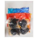 Jenaai 4 Sets 78.74 x 31.5 Inches/ 2 x 0.8 M Belly Dance Colorful Veil Poi Scarf Poi Streamer with Poi Balls Silk Poi for Stage Props