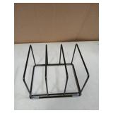 KORRTFID Kitchen Cabinet Organizer - Steel Cookware Rack, Divided Holder with 3 Slots for Skillets, Baking Tray and Chopping Board - Pan Storage (2.2 Inch Width Slots)