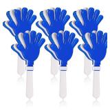 Syhood 6 Pcs Hand Clappers 7.5 Inch Noise Makers Party Favors Plastic Clapper Sporting Events Cheers for Football Basketball Birthday Decorations Gift Supplies(Blue and White)