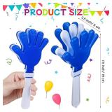 Syhood 6 Pcs Hand Clappers 7.5 Inch Noise Makers Party Favors Plastic Clapper Sporting Events Cheers for Football Basketball Birthday Decorations Gift Supplies(Blue and White)