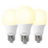 DEGNJU A19 LED Light Bulbs, 60 Watt Equivalent LED Bulbs, Soft White 2700K, 800 Lumens, E26 Standard Base, Non-Dimmable, 8W Warm White LED Bulbs for Bedroom Living Room, 3 Pack