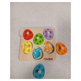 Wooden Puzzles for Toddlers 1-3, Dinosaur Matching Egg Puzzle Montessori Toys for 1 2 3 Year Old Boy Girl Gifts, Preschool Education Learning Toys