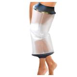 Knee Cast Cover for Shower, Waterproof Bandage and Cast Protector for Knee Replacement Surgery, Wound, Burns Watertight Protection Reusable,