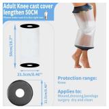 Knee Cast Cover for Shower, Waterproof Bandage and Cast Protector for Knee Replacement Surgery, Wound, Burns Watertight Protection Reusable,
