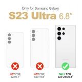 SURITCH for Samsung Galaxy S23 Ultra Case, [Built-in Screen Protector] [Dual-Layer Protection ] Full Protection Shockproof Rugged Bumper Phone Cover for Samsung S23 Ultra 6.8 Inch - Black Marble