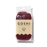 GOSHI Exfoliating Shower Sponge - Rip-Resistant, Rapid-Drying Exfoliating Bath Sponge for All Skin Types - Brick Red - Made in Japan