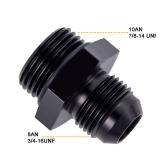 Breezliy 8AN Male Flare to AN10 ORB Male O-Ring Fitting Adapter 2PCS (8AN to 10AN ORB 2Pack)