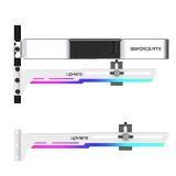upHere 5V Addressable RGB White Graphics Card GPU Brace Support Video Card Sag Holder,Built-in 5V ARGB Strip,Adjustable Length and Height Support,G276WTARGB