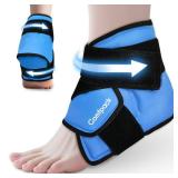 Comfpack Heel Ice Pack Wrap for Plantar Fasciitis Relief, Ankle Ice Pack Wrap for Swelling, FSA Eligible, Reusable Gel Cold Pack for Foot Pain Relief, Achilles Tendonitis, Ankle Sprain, Heel Pain