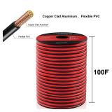 VIABRICO 16 Gauge Wire, 16AWG Automotive Wire Electrical Wire 100FT 2 Conductor Red Black 12V/24V DC Cable LED Strips Extension for Light RC Car Speaker