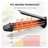 Nicebay Curling Iron, 1 Inch Hair Curling Wand with Ceramic Coating, Professional Hair Curler, Fast Heating up to 430°F, 60 Mins Auto Off, Suit for Different Hairstyle, Gold