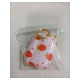 Cute Case Cover Compatible with AirPod Pro 3 Generation(2025), Shockproof for Women & Girls with Cute Golden Round Buckle Protective, Anti-Drop Design(Strawberry Bow Flower)