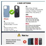 ykooe Cell Phone Holster Compatible with iPhone 16/15/14/13/12 Pro Max & Plus,17 Air Models - Belt Clip and Card Holder, Black, XL