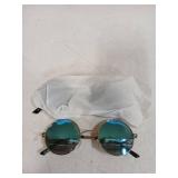 CGID E01 Polarized Sunglasses for Women Men Circle Round Retro Vintage Sun Glasses Circular Shades 2 Pack, Small 45mm, Simple Package