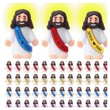 AIRNEY 42 PCS Little Jesus Figures Easter Religious Toys, Mini Tiny Pocket Figurines in Bulk, Jesus Loves You Christ Toys, School Religious Party Favors Gift for Easter Egg Stuffers (42pcs)