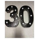 30th Birthday Decorations for Her Him, Decorative LED Light up Numbers for 30th Birthday Party, Glitter Black Marquee Number for for 30 Wedding Anniversary