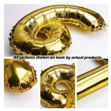 [20 Pcs] 16" Gold Foil Number Balloons (2 sets of 0-9) - Mylar Aluminum Hanging Decorations for Graduation, Birthday, Christmas & New Year