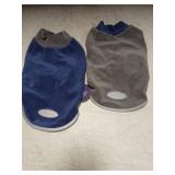 cyeollo 2 Pack Dog Sweater Stretchy Sweatshirt Soft Fleece with Reflective Stripe Pullover Jacket Pet Puppy Dog Clothes in Cold Weather Sweaters for Small Dogs Navy & Grey