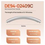 ME16K3000AS Microwave Oven Door Handle Replacement for Samsung Microwaves Parts Model DE94-02409C SMH1611SE 12-1/8 inch