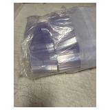 100 Pcs Plastic Label Holder with 100 Pcs Label Inserts, 3" L x1" H Clear Plastic Shelf Label Holder, Shelf Sign and Ticket Holder, Clips On to Shelves 5/8" to 3/4" Thick