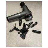 OLsky Massage Gun Deep Tissue, Handheld Electric Muscle Massager, High Intensity Percussion Massage Device for Pain Relief with 9 Attachments & 30 Speed(Grey)