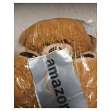 LotFancy Teddy Bear Stuffed Animals, 20 inch Brown Soft Cuddly Stuffed Bear Plush Toy, Cute Stuffed Animals with Footprints, Gifts for Kids Baby Toddlers on Baby Shower, Easter Decoration