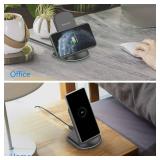 Yootech [2 Pack] Wireless Charger,10W Max Wireless Charging Stand,Compatible with iPhone 17/17 Pro/17 Pro Max/Air/16/15/14/13/SE 2022/12/11/X/8,Galaxy S25/S24/S23(No AC Adapter)