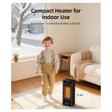 Space Heater, Electric Heaters for Indoor Use with Thermostat, Remote, 1-12H Timer, 70°Oscillation and Overheat Protection, 1500W PTC Ceramic Fast Safety Heat, Portable Heater for Office (Black)