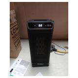 Space Heater, Electric Heaters for Indoor Use with Thermostat, Remote, 1-12H Timer, 70°Oscillation and Overheat Protection, 1500W PTC Ceramic Fast Safety Heat, Portable Heater for Office (Black)