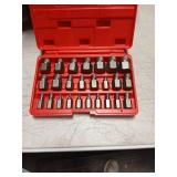 NEIKO 04204A Hex-Head Multispline Screw and Bolt Extractor Set, Easy-Out Screw Extraction, Broken Bolt Remover, Stripped Fastener Tool, 1/8 Inch to 7/8 Inch in 1/32-Inch Increments, CrMo, 25 Pieces