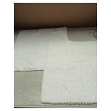 MIULEE Christmas Throw Pillow Covers Soft Corduroy Decorative Set of 2 Boho Striped Pillow Covers Pillowcases Farmhouse Home Decor for Couch Bed Sofa Living Room 20x20 Inch Pure White