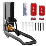 GREATLINK Metal Can Crushers for Recycling Countertop, Heavy-Duty Wall-Mounted Smasher for Aluminum Seltzer, Soda, Beer Cans and Bottles for Recycling - for 16 Oz Cans - Easy to Install, 1Pcs (Black)