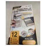 Compression Bags for Travel - Travel Essentials - 12 Pack Space Saver Bags - No Vacuum Needed - Compression Packing Bags for Cruise Accessories