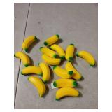 Kasyat 15 Pcs Banana Stress Toys Banana Stretchy Toys PU Relief Stress Balls Classroom Birthday Xmas Gifts Tiny Party Supplies for Relief Party Favors Bag Fillers(2.36 Inches)