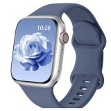 Sport Silicone Band Compatible with Apple Watch Bands 38mm 40mm 41mm 42mm 44mm 45mm 46mm 49mm for Women Men, Soft Wristband Water-proof Strap for iWatch Bands Series 11 10 9 8 7 6 5 4 3 2 1 Ultra SE