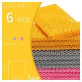 BAIKAFU 6Pcs Dish Wash Net,Innovative Mesh Cloth,Ultra Non-Scratch Dish Rags for Washing Dishes,100% No Odor/Quick Dry,Perfect Scrubber,Dish Sponges for Washing Dishes Yellow/Pink/Gray