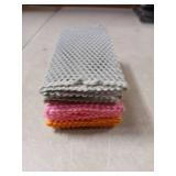 BAIKAFU 6Pcs Dish Wash Net,Innovative Mesh Cloth,Ultra Non-Scratch Dish Rags for Washing Dishes,100% No Odor/Quick Dry,Perfect Scrubber,Dish Sponges for Washing Dishes Yellow/Pink/Gray