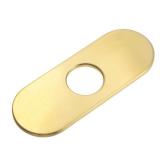 uxcell 6 Inch Hole Cover Deck Plate Escutcheon, Stainless Steel Sink Cover Plate for Bathroom or Kitchen Sink Faucet, Oval Brushed Gold