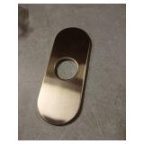 uxcell 6 Inch Hole Cover Deck Plate Escutcheon, Stainless Steel Sink Cover Plate for Bathroom or Kitchen Sink Faucet, Oval Brushed Gold
