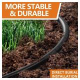 Ethernet Cable 50ft For Cat6/Cat5E, 40Gbps Support Cat8/Cat7, 24AWG Network Cable Indoor&Outdoor, Direct Burial Waterproof & UV Resistant, High Speed Snagless RJ45 LAN Cord -POE/Modem/Router, Black