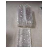 Poever 3.8 oz Plastic Dessert Cups with Spoons 50 Pack, Clear Square Mini Dessert Cups Appetizer Cups Parfait Cups Tumbler Cups for Mousse Puddings, Party Supplies