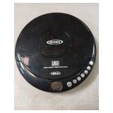 Jensen Portable CD-120 Portable Personal CD Player Compact 120 SEC Anti-Skip CD Player Lightweight & Shockproof Music Disc Player & FM Radio Pro Sport-Earbuds for Kids & Adults (Black)